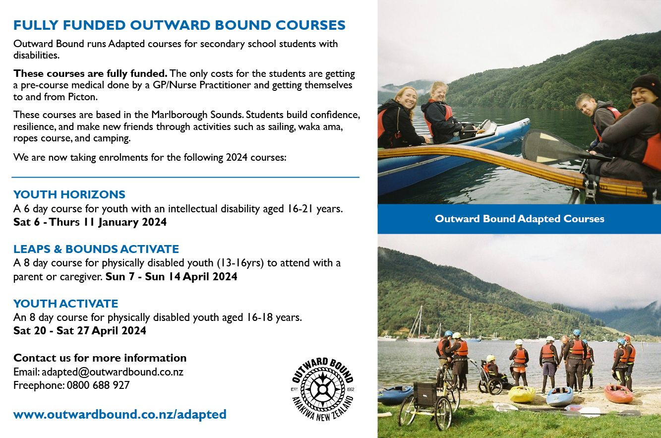 Outward Bound Youth Adpated   2024 Dates Flyer For Schools