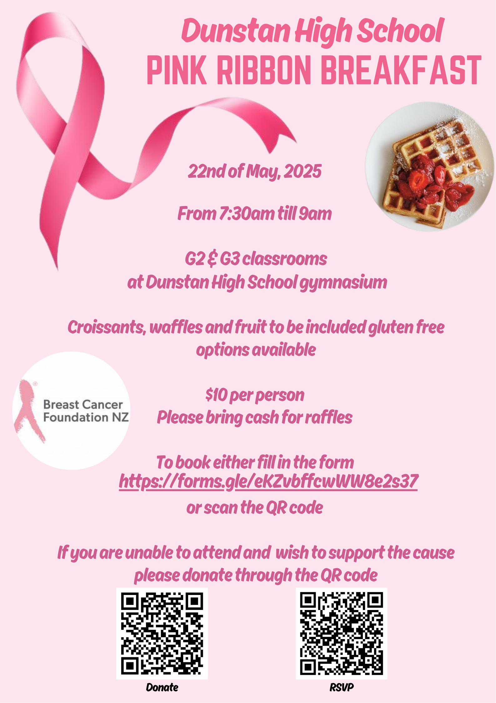 Pink Ribbon Breakfast - Dunstan High School