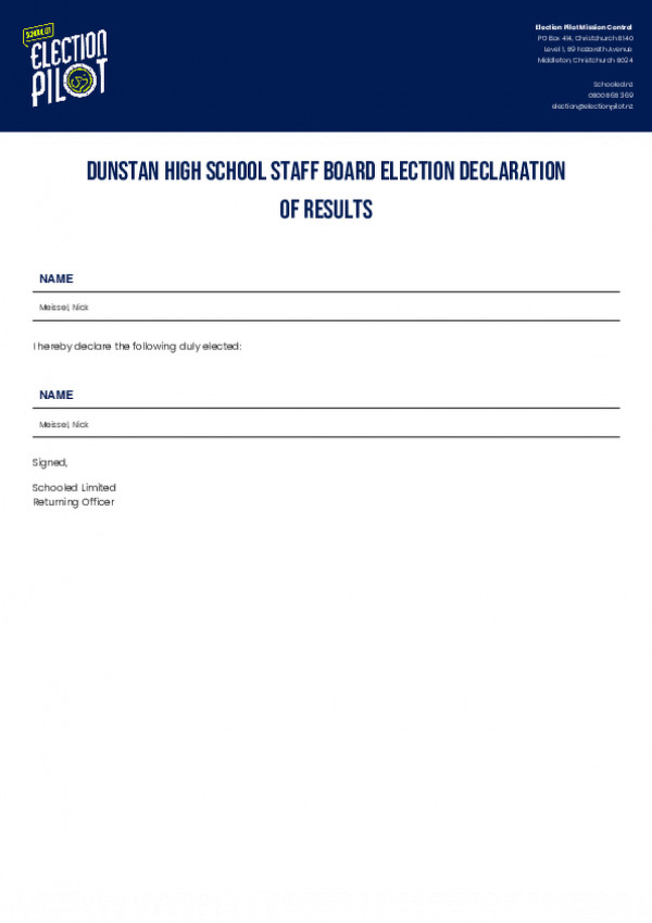 Moe 372 Sta Declaration Of Results