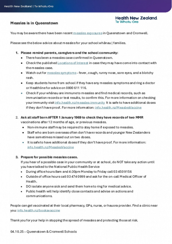 Measles Flyer Schools  4 Oct 25