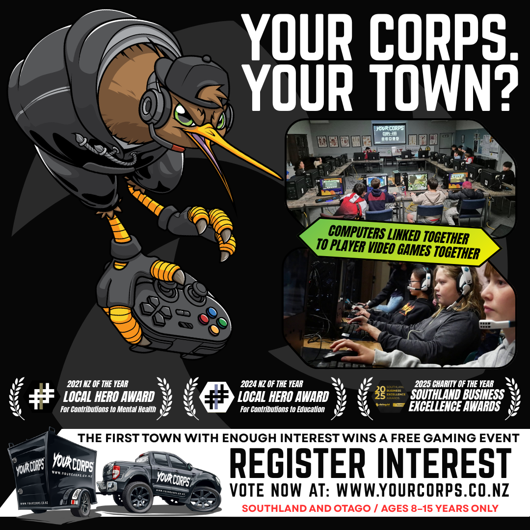 FREE YOUTH GAMING EVENT COMING TO OTAGO – THE FIRST TOWN TO PROVE THEY WANT IT WINS!