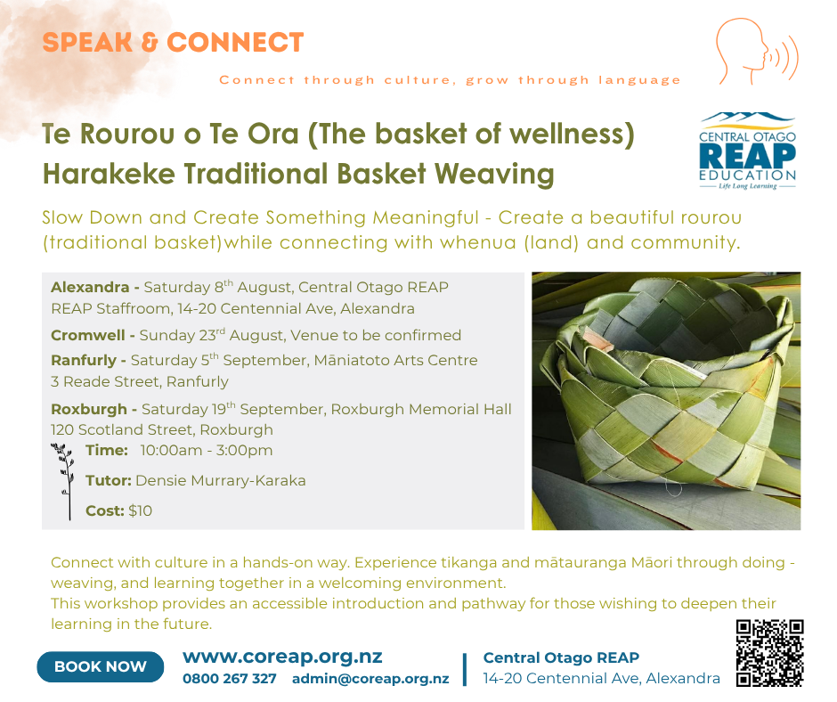 Harakeke Weaving   The Basket Of Wellness Flyer (1)
