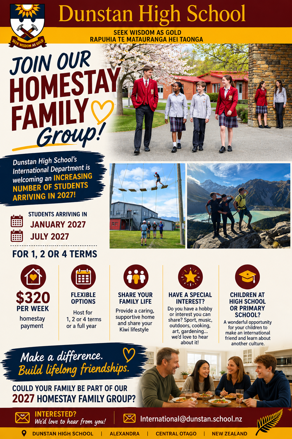 Homestay/Host Families Wanted