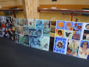 Level 1, 2 and 3 Painting and Printing on Display in the School Gym