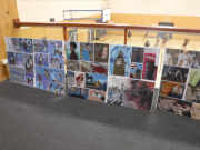 Level 1, 2 and 3 Painting and Printing on Display in the School Gym