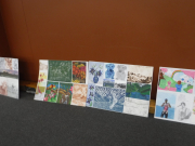 Level 1, 2 and 3 Painting and Printing on Display in the School Gym